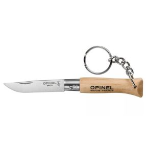   Opinel N°4 Inox zsebkés kulcstartó, ajándék gravírozással - 000081