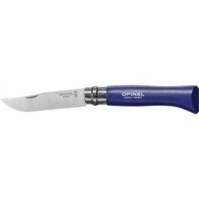   Opinel No.08 Inox zsebkés, kék, ajándék gravírozással - 002263