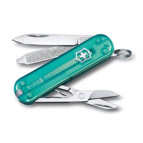   Victorinox Classic SD ajándék gravírozással |Transparent Tropical Surf - 0.6223.T24G