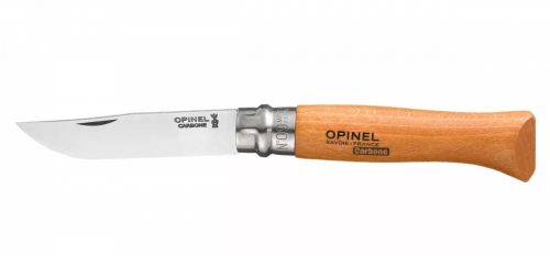 Opinel N°09 Carbon zsebkés, ajándék gravírozással - 113090