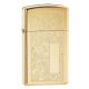 Zippo öngyújtó ajándék gravírozással - 1652b Slim Brass Venetian