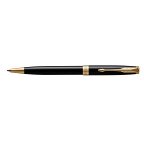   Parker Royal Sonnet Golyóstoll ajándék gravírozással, Lakk Fekete, Arany Klipsz - 1931497