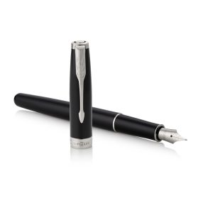   Parker Royal Sonnet Töltőtoll ajándék gravírozással, Lakk Fekete, Ezüst Klipsz - 1931499