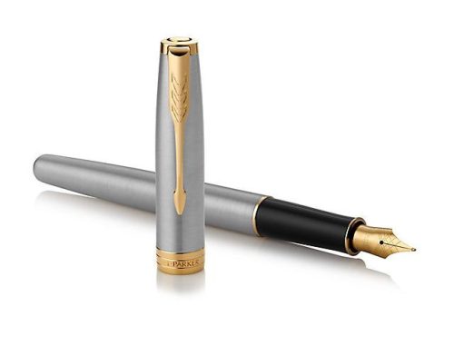 Parker Royal Sonnet Töltőtoll ajándék gravírozással - Rozsdamentes Acél, Arany Klipsz 1931504