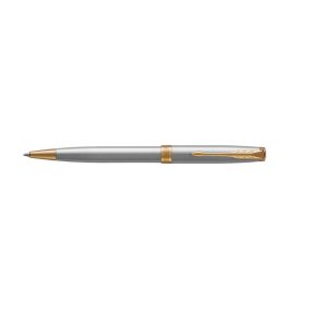   Parker Royal Sonnet Golyóstoll ajándék gravírozással, Rozsdamentes Acél, Arany Klipsz - 1931507
