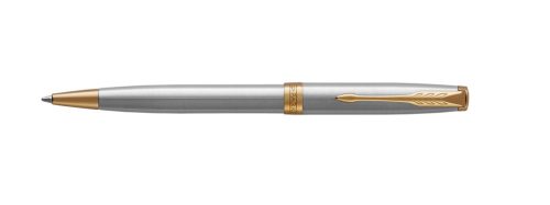 Parker Royal Sonnet Golyóstoll ajándék gravírozással, Rozsdamentes Acél, Arany Klipsz - 1931507
