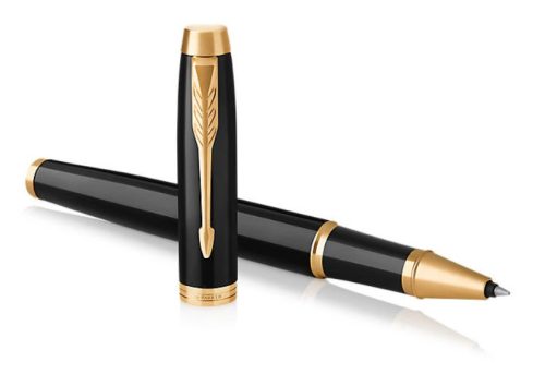 Parker Royal IM rollertoll ajándék gravírozással - Lakk fekete, arany klipsz 1931659