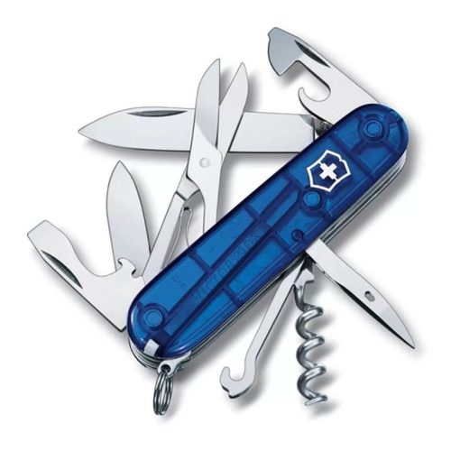 Victorinox bicska ajándék gravírozással - Climber | Áttetsző Kék 1.3703.T2