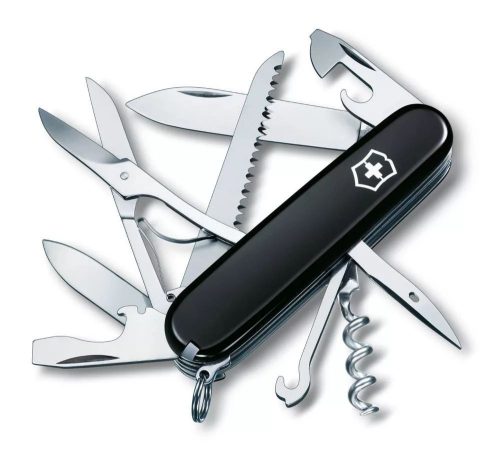 Victorinox bicska ajándék gravírozással - Huntsman | Black - 1.3713.3