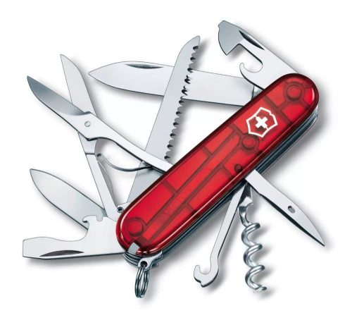 Victorinox bicska ajándék gravírozással - Huntsman | Red tran - 1.3713.T