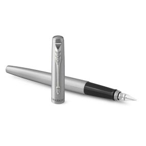   Parker Royal Jotter töltőtoll ajándék gravírozással - Rozsdamentes acél, ezüst klipsz 2030946