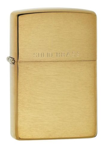 Zippo öngyújtó ajándék gravírozással - 204 Reg Br Fin Solid Brss
