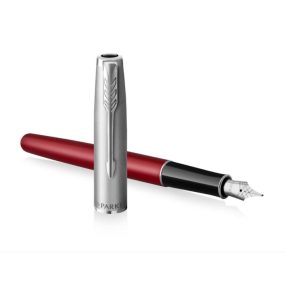   Parker Royal Sonnet Töltőtoll ajándék gravírozással, Piros+Rozsdamentes Acél, Ezüst Klipsz - 2146736