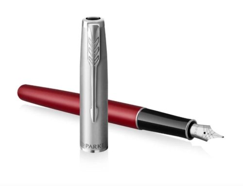 Parker Royal Sonnet Töltőtoll ajándék gravírozással, Piros+Rozsdamentes Acél, Ezüst Klipsz - 2146736