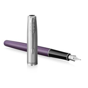   Parker Royal Sonnet Töltőtoll ajándék gravírozással, Lila+Rozsdamentes Acél, Ezüst Klipsz - 2169366