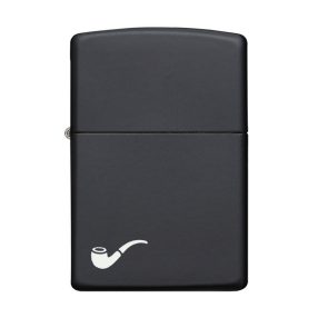   Zippo pipagyújtó ajándék gravírozással - 218pl Black Matte Pipe Lt