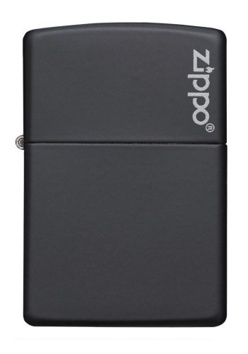 Zippo öngyújtó ajándék gravírozással - 218ZL Black Matte Zippo Logo