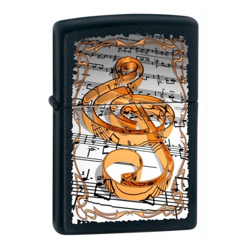 Zippo öngyújtó ajándék gravírozással- 218 Hungary- Music Note Sh