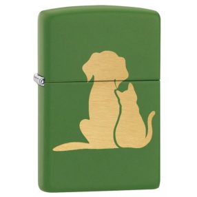   Zippo öngyújtó ajándék gravírozással - 228 Cat dog design2