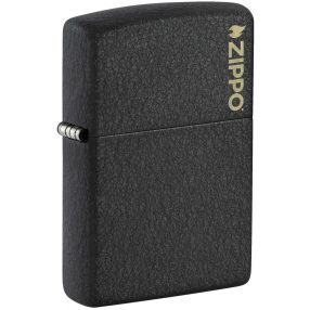   Zippo öngyújtó ajándék gravírozással - 236ZL Reg Black Crackle Zoppo Logo