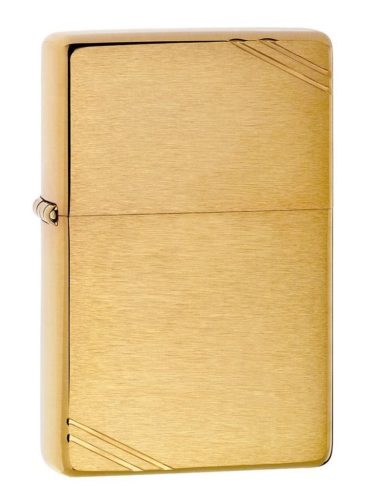 Zippo öngyújtó ajándék gravírozással - 240 Vintage Br Fin Brass
