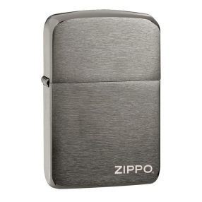   Zippo öngyújtó ajándék gravírozással - 24485 Black Ice® 1941 Replica with Zippo logo
