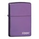 Zippo öngyújtó ajándék gravírozással - 24747ZL High Polish Purple Zippo Logo Lasered