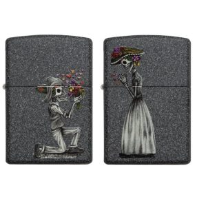   Zippo öngyújtó ajándék gravírozással, 2 db - 28987 Day Of Dead Skulls Set