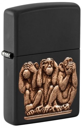 Zippo öngyújtó ajándék gravírozással - 29409 Three Monkeys