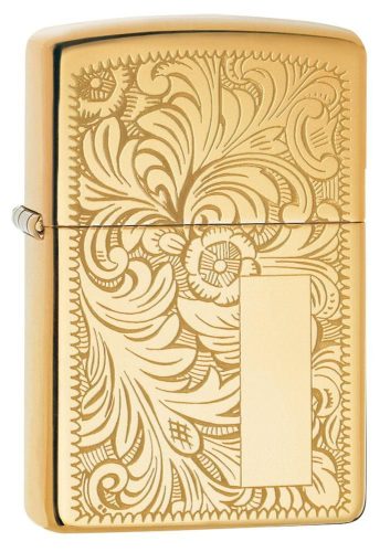 Zippo öngyújtó ajándék gravírozással - 352B Reg Brass Venetian