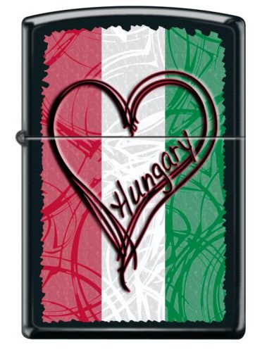 Zippo öngyújtó ajándék gravírozással - 402835 218 Hungary Flag And Heart