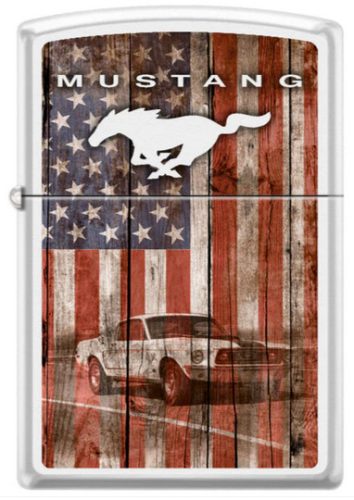 Zippo öngyújtó ajándék gravírozással - 407761, 214 Ford Mustang Runing Horse