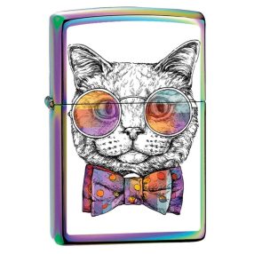   Zippo öngyújtó ajándék gravírozással - 413535 151 Cat With Glasses