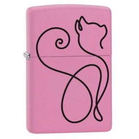   Zippo öngyújtó ajándék gravírozással - 238 One Line Cat Design 2 413536
