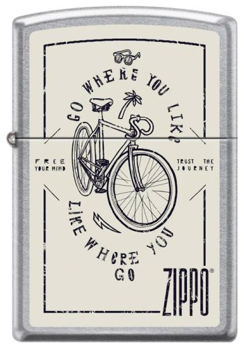 Zippo öngyújtó ajándék gravírozással - 415794 Gear Bike Print