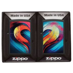   Zippo öngyújtó szett ajándék gravírozással, 2 db - 46154 Heart set left/right set