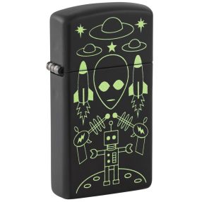   Zippo öngyújtó ajándék gravírozással - 46691 Slim Alien Design