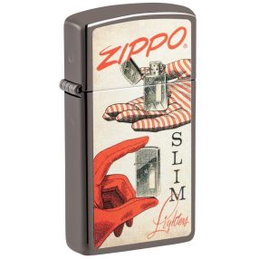   Zippo öngyújtó ajándék gravírozással - 48396 Slim Retro Design
