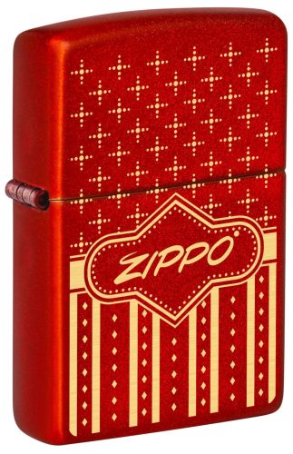 Zippo öngyújtó ajándék gravírozással - 48785 Zippo Logo Metallic Red