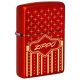 Zippo öngyújtó ajándék gravírozással - 48785 Zippo Logo Metallic Red