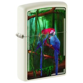   Zippo öngyújtó ajándék gravírozással - 48972 Carol Cavalaris Ara Parrots - Glow-in-the-Dark