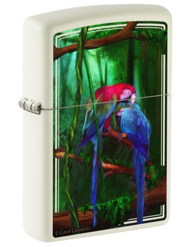 Zippo öngyújtó ajándék gravírozással - 48972 Carol Cavalaris Ara Parrots - Glow-in-the-Dark