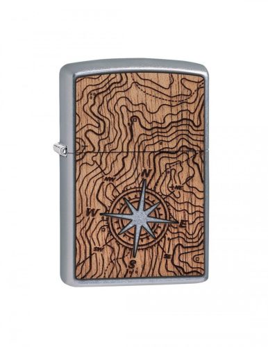 Zippo öngyújtó ajándék gravírozással - 49055 Woodchuck Compass