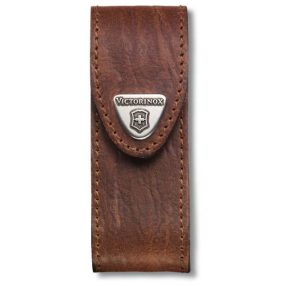   Victorinox Bőr Övtok ajándék gravírozással | Barna | Közepes | Tépőzárral - 4.0543
