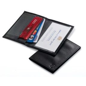   Victorinox Swiss Card Bőrtok ajándék gravírozással, Fekete - 4.0873.L