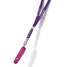 Victorinox Nyakpánt Karabinerrel | Lila - 4.1879.503