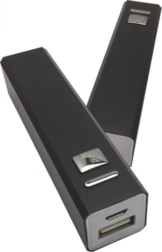 Alumínium power bank - FEKETE - hozzá tartozó USB / Micro USB kábellel, ajándék gravírozással - B09.3526.90