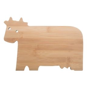   Bambusz vágódeszka ajándék gravírozással, tehén - "Cama" C2600