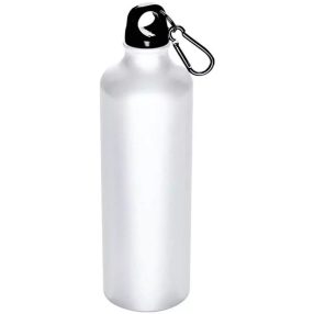   Fehér fém kulacs ajándék gravírozással - fehér "Central" C3564