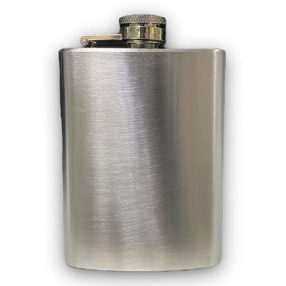   Rozsdamentes acél flaska ajándék gravírozással - szálcsiszolt 4OZ FL34